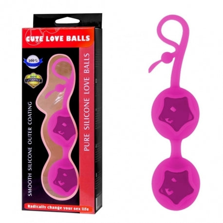 BOULES DE GEISHA CUTE LOVE ROSE EN SILICONE