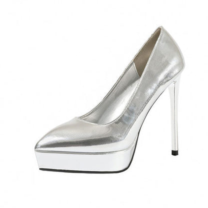 Importé -  Chaussure Femme A Haut Talon Sexy En Cuir Verni