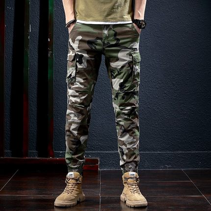 Importé - Pantalon Homme Sport Décontracté Style Camouflage Militaire En Coton