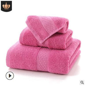 Importé - Ensemble Serviette de bain 3pièces en Coton - 70x140cm