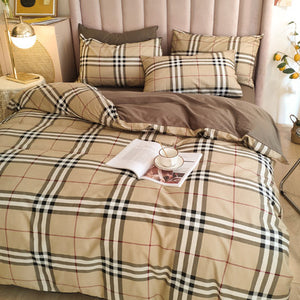 Importé - Ensemble Drap De Lit 4 Pièces + Housse de Couette 100% Coton