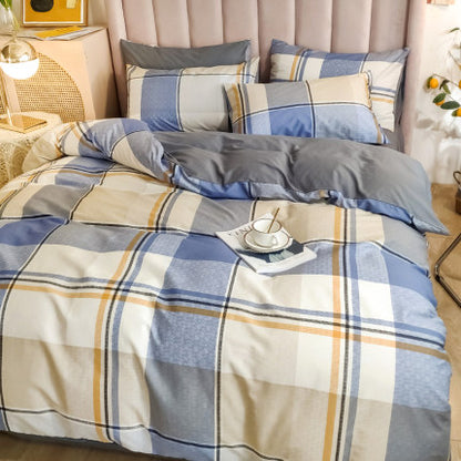 Importé - Ensemble Drap De Lit 4 Pièces + Housse de Couette 100% Coton