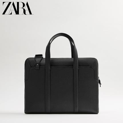 Leather Sacoche Zara Noir Homme Importé ZARA NEW Sac A Mains