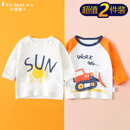 Importé - Lot De 2 T-shirts Bébé Manches Longues En Coton 100%
