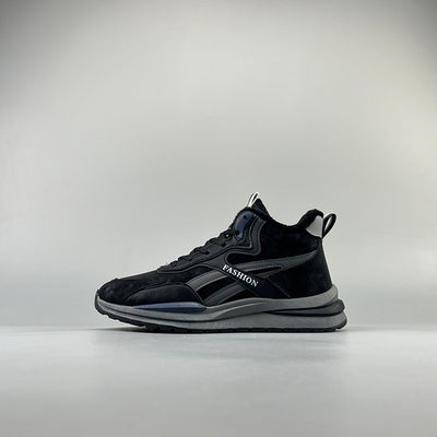 Importé - Chaussure Homme Sport Montantes Décontractée Rétro Montantes - Noir