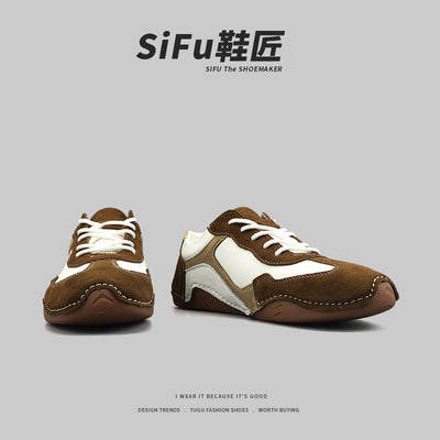 Importé - Chaussure Homme Sport Rétro Tendance - Marron