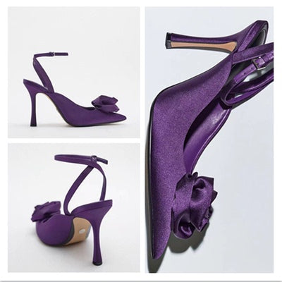 Importé - ZARA NEW - Chaussure Sandales Femme À Haut Talons - violet