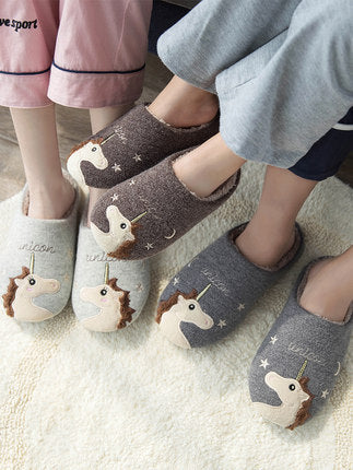 Importé - Chaussures Pantoufles Parent-Enfant en Coton Antidérapant