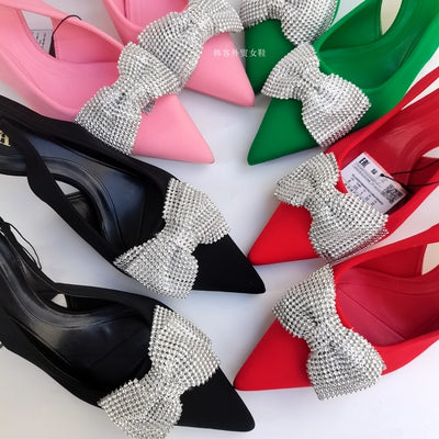 Importé - ZARA NEW - Chaussure Sandales Femme À Talons Avec Nœud