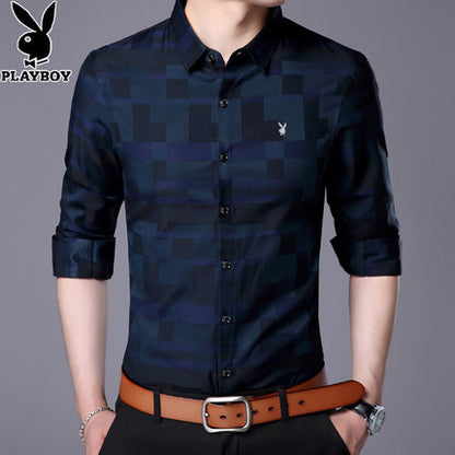 Importé - Chemise Homme Mosaïques Slim Fit Manche Longue