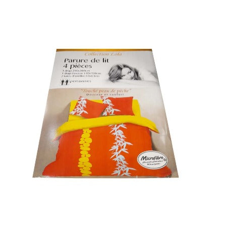 PARURE DE LIT 4PCS – 240X300CM/DH -140X190CM/2 TAIES 63X63CM
