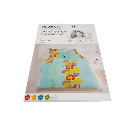 PARURE DE LIT 4PCS – 240X300CM/DH -140X190CM/2 TAIES 63X63CM