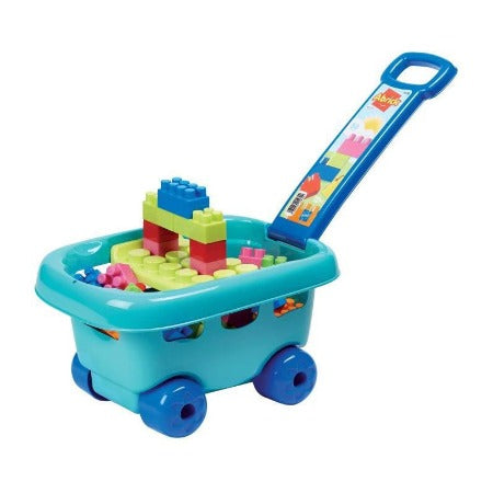 Jeu de Brique Enfant Chariot Garni-30pcs-Bleu