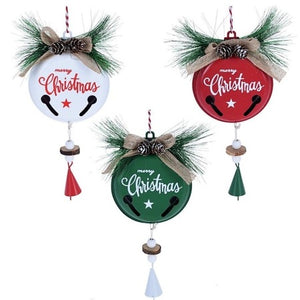 DECO NOEL-GRELOT A SUSPENDRE-22CM-ASST