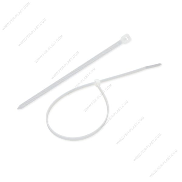 ATTACHE CABLE NATUREL-3.6X200MM-100PCS BLANC-VALEX