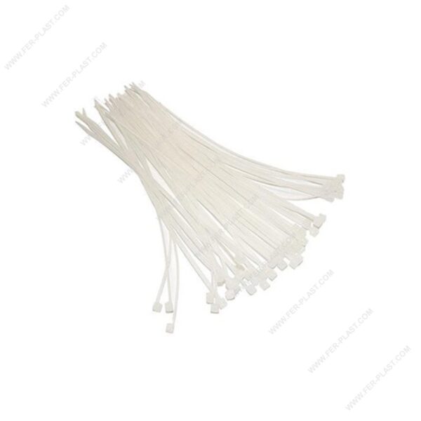ATTACHE CABLE NATUREL-3.6X200MM-100PCS BLANC-VALEX