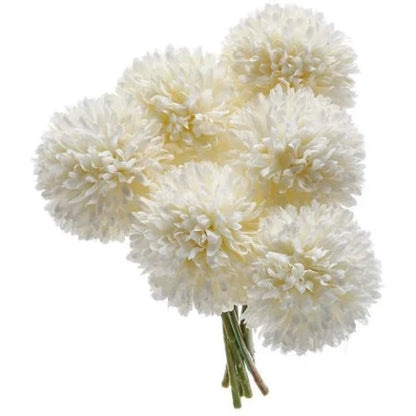 BOUQUET DE FLEURS ARTIFICIELLE-30CM-6BOUTONS-ASST