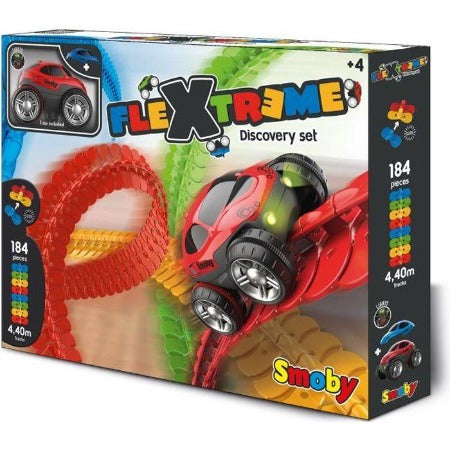 SMOBY CIRCUIT FLEXTREME-184PCS+VOITURE-42X7X32CM+4ANS