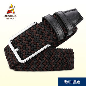 Importé - Ceinture Homme Sport Mexican en Toile Elastique Tissé à Boucle