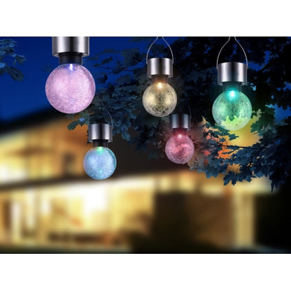 LAMPE SOLAIRE BOULE VERRE-MULTICOULEUR-ASST