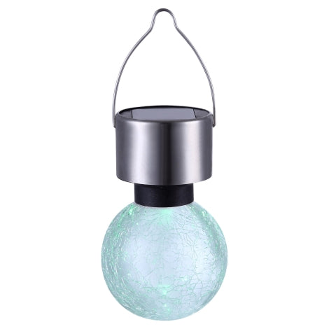 LAMPE SOLAIRE BOULE VERRE-MULTICOULEUR-ASST