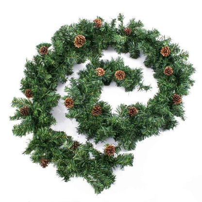 GUIRLANDE EN SAPIN+POMME DE PIN – 180CM -MAJESTIC