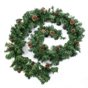 GUIRLANDE EN SAPIN+POMME DE PIN – 180CM -MAJESTIC