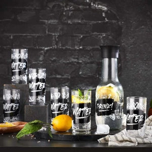 SERVICE A BOIRE-7PCS-CARAFE+6 VERRES