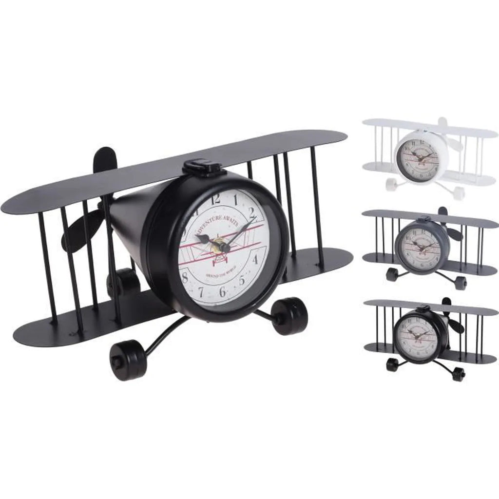 Horloge de table form avion en metal
