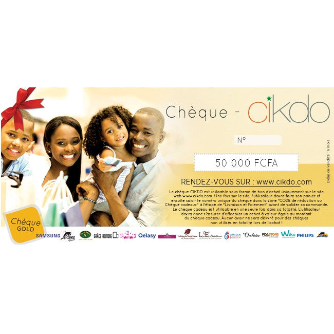 CHÈQUE CADEAU - GOLD - 50000 FCFA