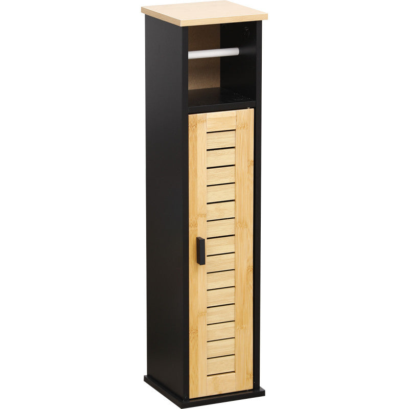 MEUBLE DE SDB+RESERVE DE PAPIER TOILETTE EN BAMBOU