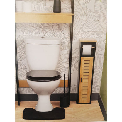 MEUBLE DE SDB+RESERVE DE PAPIER TOILETTE EN BAMBOU