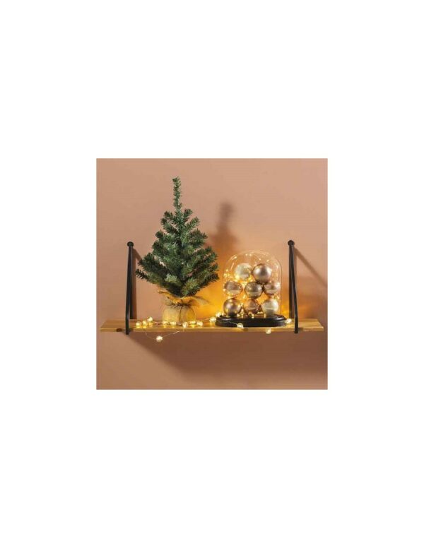 Sapin De Noël-50cm -55 Brins Blooming Vert Dans Pot En Jute