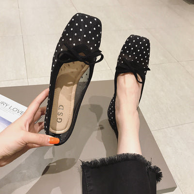 Importé - Sandales plates Escarpins en mailles pour femmes