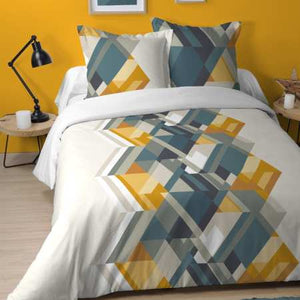 PARURE DE LIT-4PCS-240X300/DH 140X190CM/2 TAIES 63X63CM