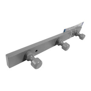 PATERE A FIXER EN BOIS 3 CROCHETS-38CM-GRIS-6PTE121GR