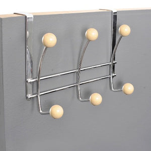 PATERE DE PORTE-6CROCHETS-28X20CM-BEIGE