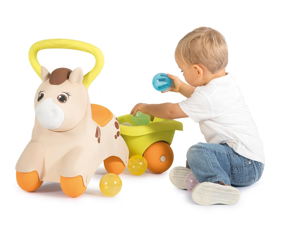 SMOBY TROTTEUR BEBE PONY POIDS MAXI-50KG+12MOIS BLEU