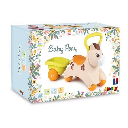 SMOBY TROTTEUR BEBE PONY POIDS MAXI-50KG+12MOIS - BLEU