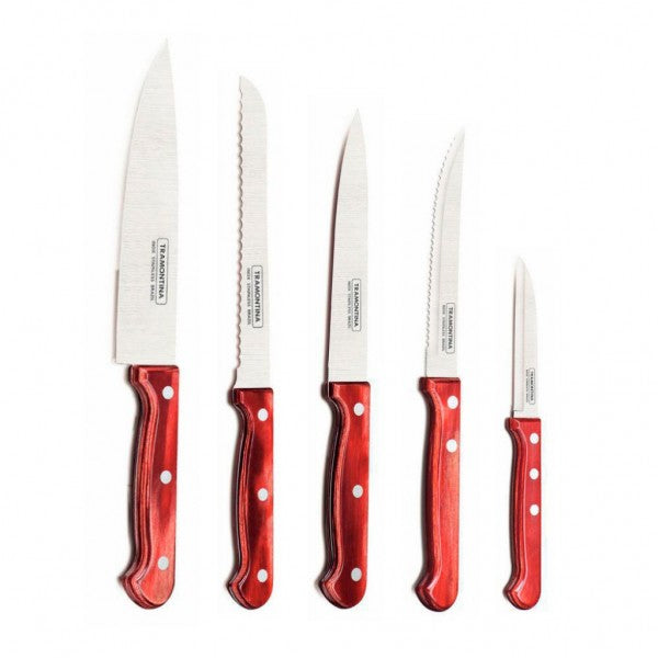 BLOC COUTEAU -6PCS – MANCHE NE BOIS – TRAMONTINA 21199/783