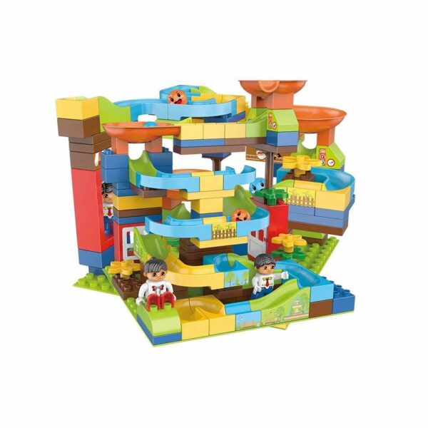 BLOC DE CONSTRUCTION-94PCS-TRACK BLOCKS-3EN1+3ANS