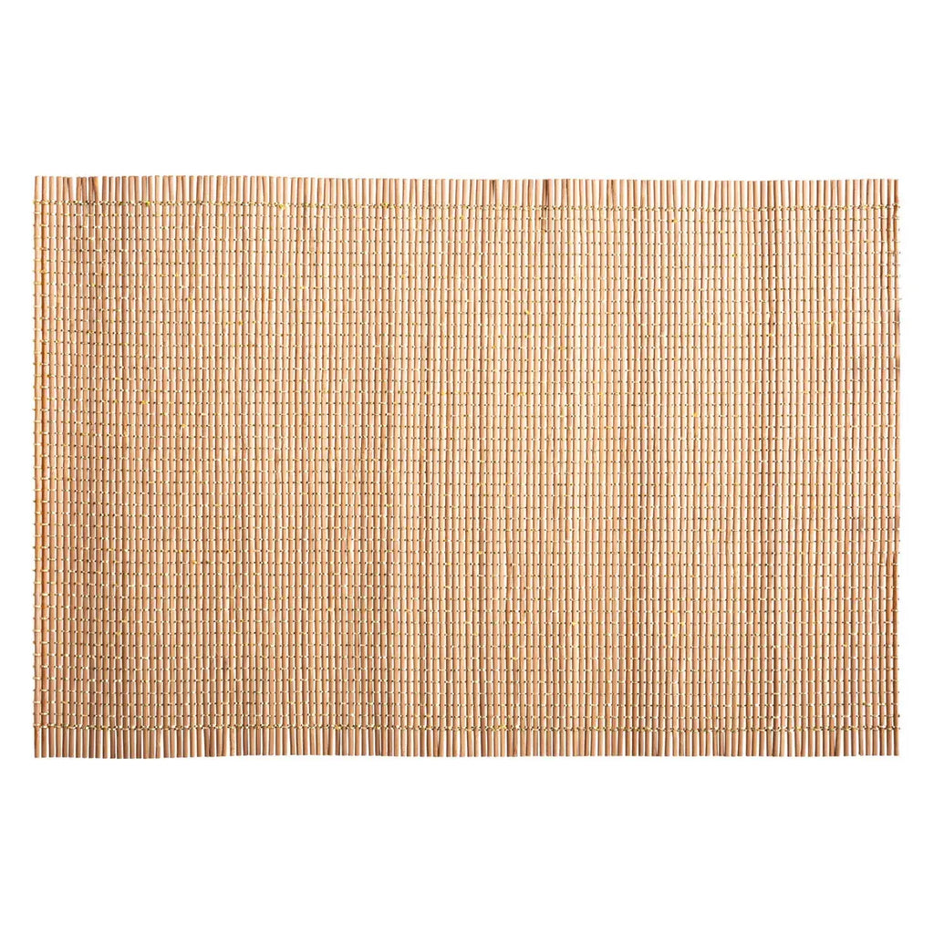 Set De Table En Bambou Rect-45x30cm-Naturel Fonce-Dore