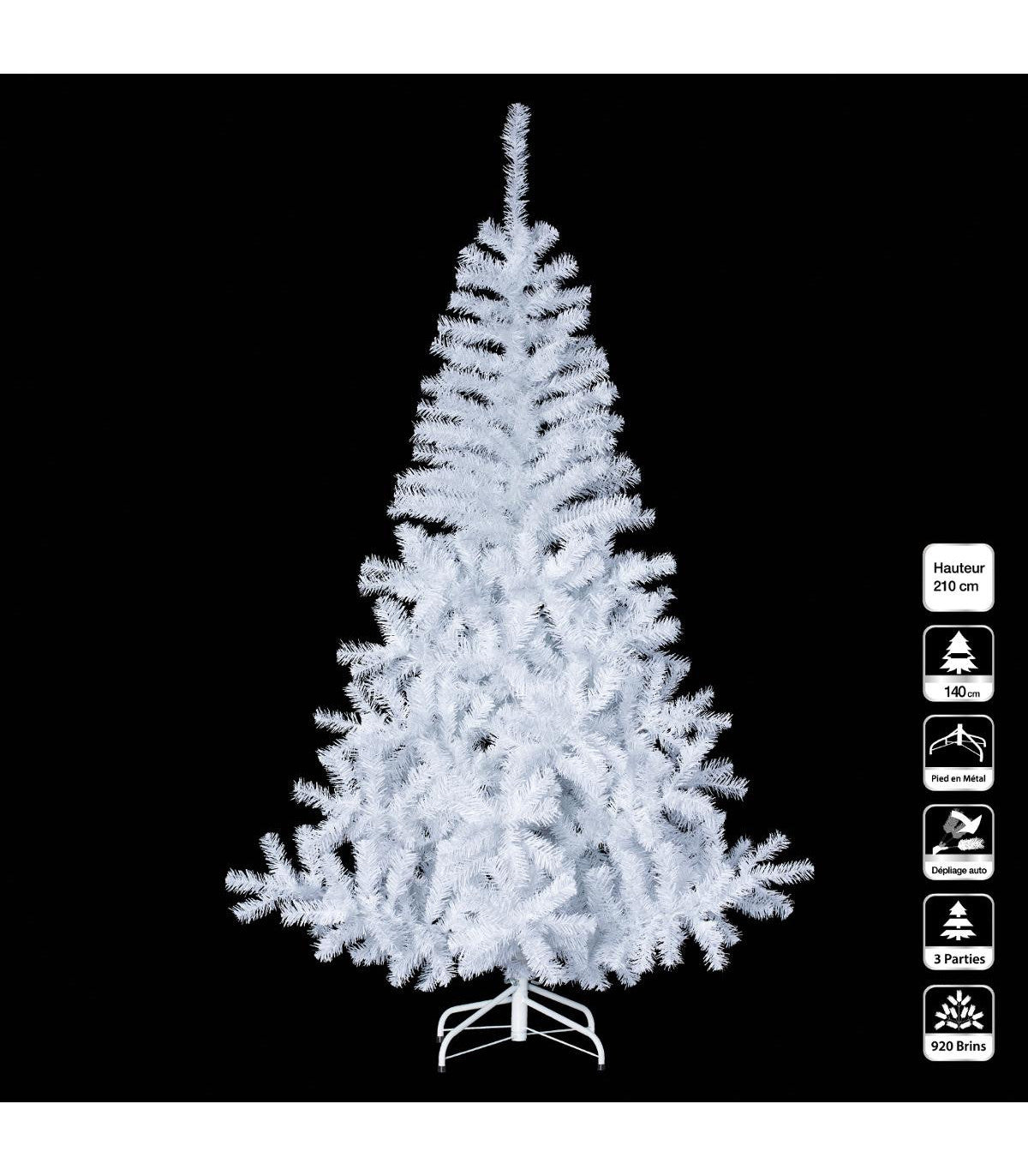 SAPIN DE NOEL – 210CM – BLOOMING BLANC