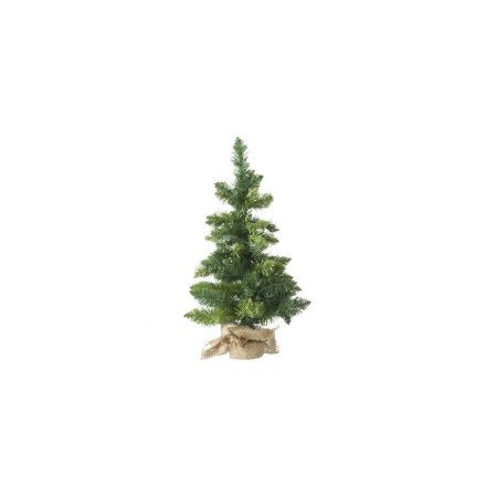 Sapin De Noël-50cm -55 Brins Blooming Vert Dans Pot En Jute