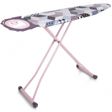 Table À Repasser - 36x112cm - Silvia - Rose - Multicolore