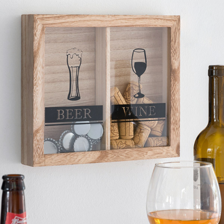 PORTE CAPSULE EN BOIS – VIN+BIERE – HZ1007670