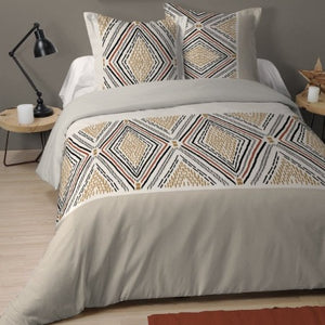 PARURE DE LIT-4PCS-240X300/DH-140X190CM/2 TAIES 63X63CM