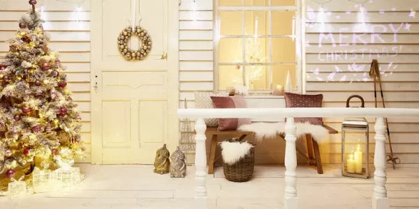 Déco Noël Couronne De Boules 56 Boules Dore Brillant