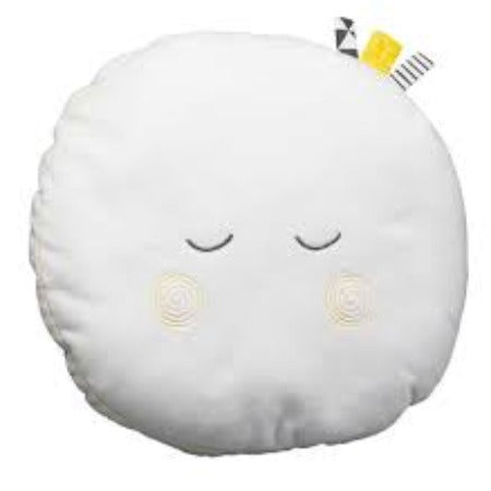 Coussin Deco Lune -Blanc Jaune -27 cm