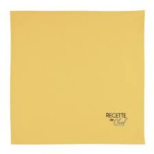Serviette de Table en Textile-40x40cm-Set de-2pcs-Duo-Jaune-Moutarde-Taupe